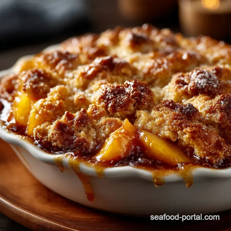The Only Peach Cobbler Recipe Youll Ever Need Buttery Topping Sunshine Filling presentation