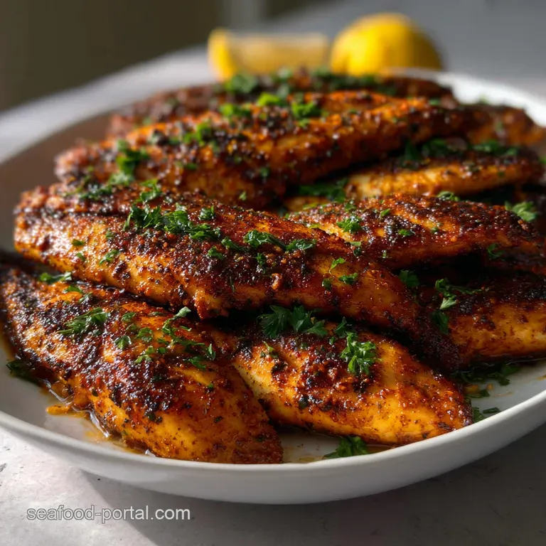 Cajun Broiled Catfish Fillets: Fast Flavour presentation
