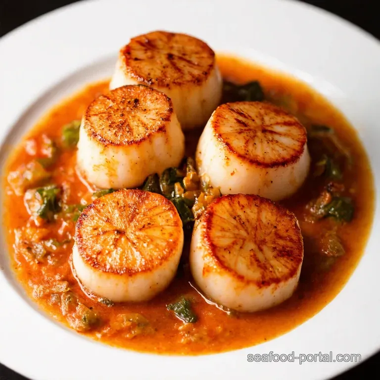 Cajun Kissed Scallops Seared Perfection with Spicy Cream