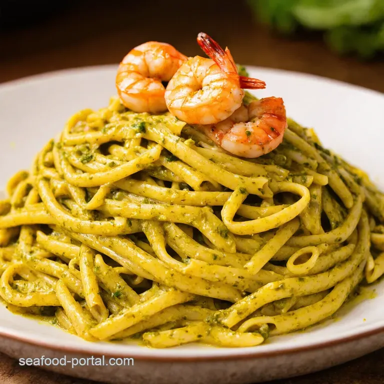 Cajun Pesto Shrimp and Tuna Pasta Fiesta presentation
