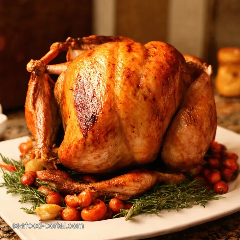 Cajun Spicerubbed Roasted Turkey presentation