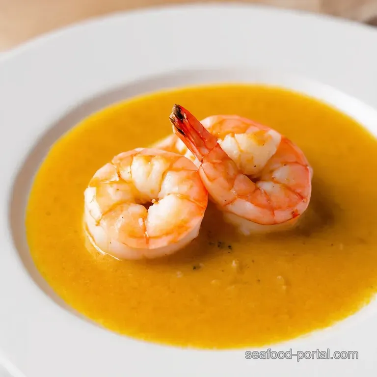 Calvados Cream Shrimp with Apple & White Chocolate