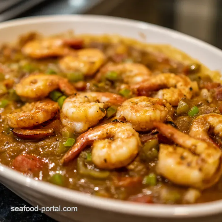Campbells Speedy Shrimp Gumbo Bake presentation