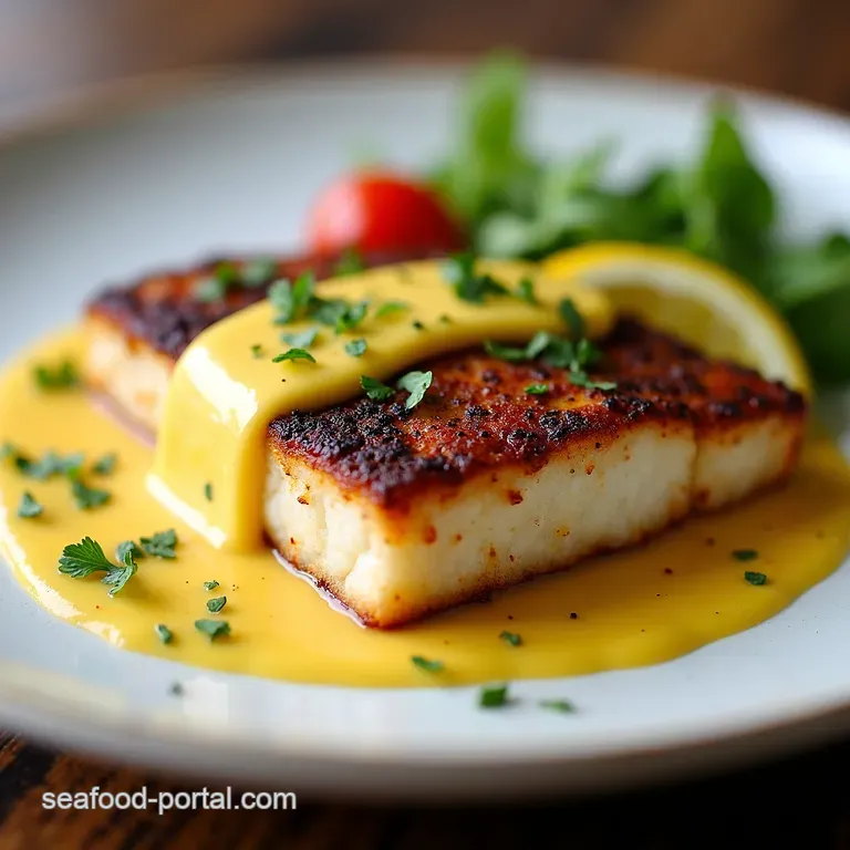 Cast Iron Char Perfectly Blackened Amberjack with Zesty Remoulade