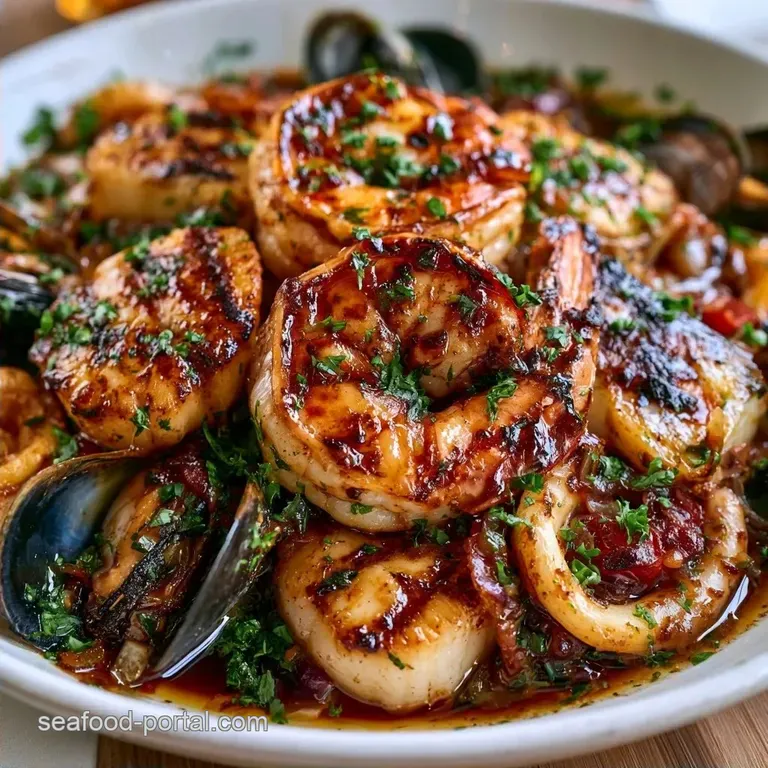 Mediterranean Char Grilled Seafood Platter