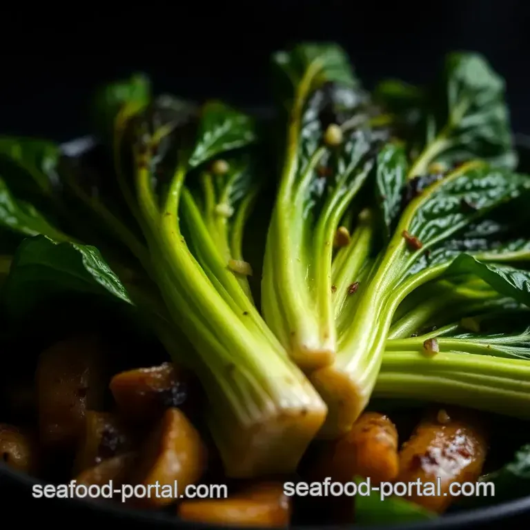 Charred Bok Choy Delight: a Savory Grilled Affair presentation