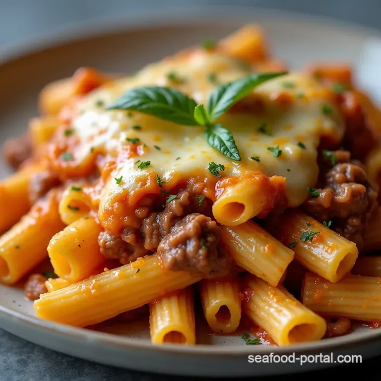 The Ultimate Sunday Lunch Beef ThreeCheese Rigatoni Bake