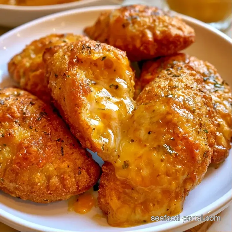 Crispy, golden shark-shaped pastries arranged elegantly on a white plate with a small bowl of creamy dip nearby.