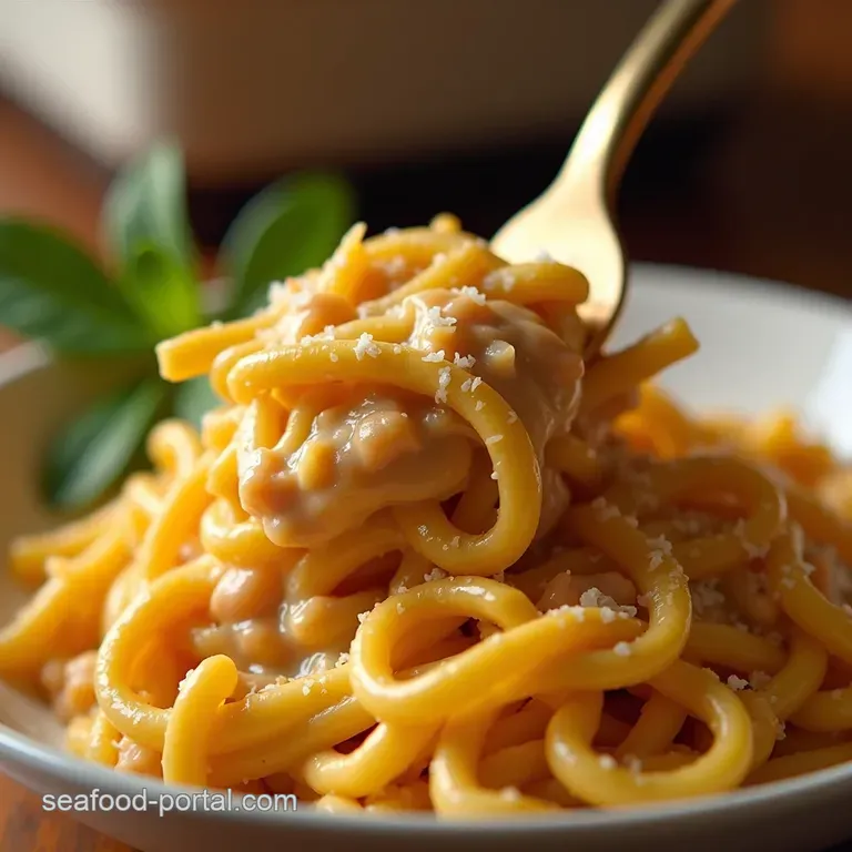 Cheesy Tuna Noodle Nirvana the Ultimate Comfort Casserole presentation