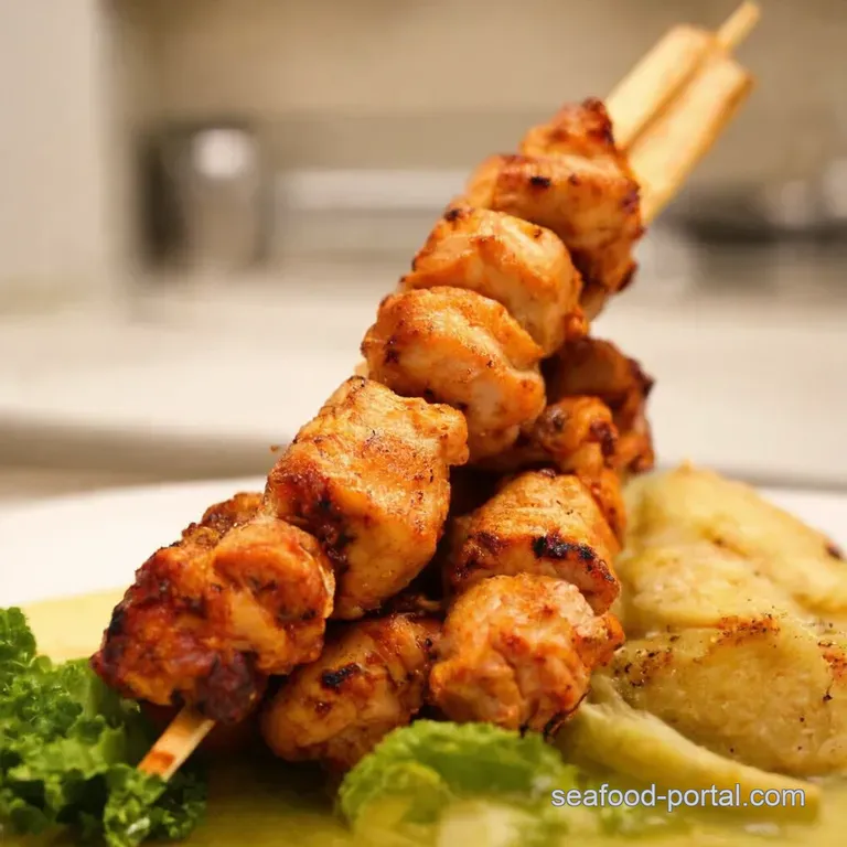 Chicken Souvlaki Skewers presentation