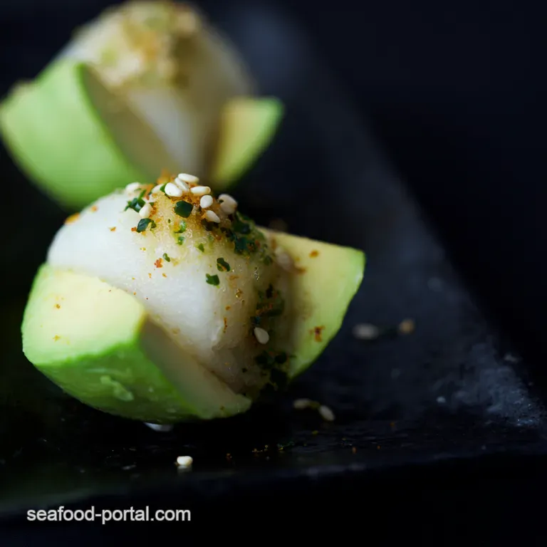 Chikuwa Avocado Mentaiko Magic presentation