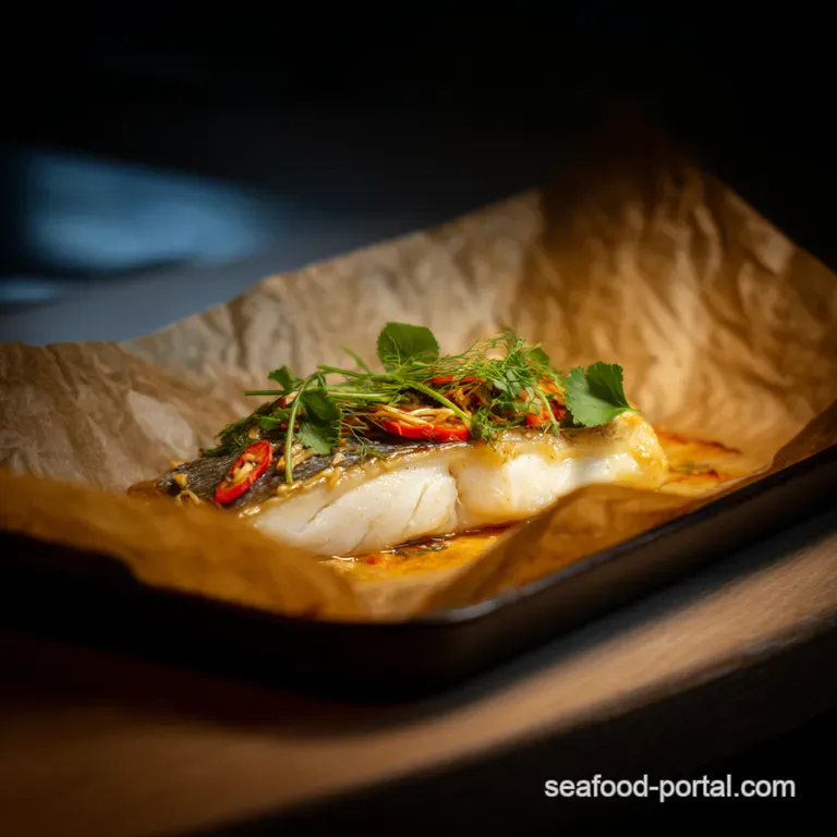 Chili Coriander Baked Seabass with Sesame Rice
