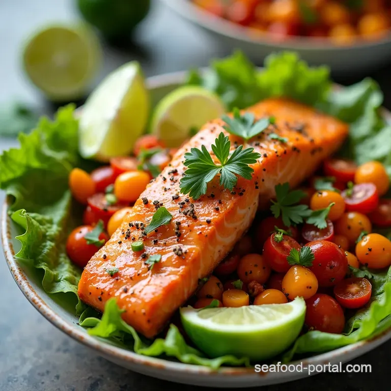 Chili Lime Salmon Bowls Taste the Tropical Sunshine