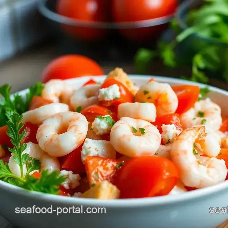 Chilled Shrimp & Crab Salad with Tomato Cucumber Medley