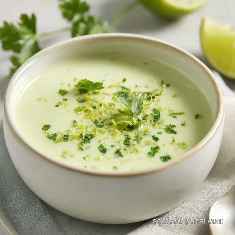 Silky pale green cream drizzled artistically over vibrant tacos on a dark platter with fresh lime wedges.