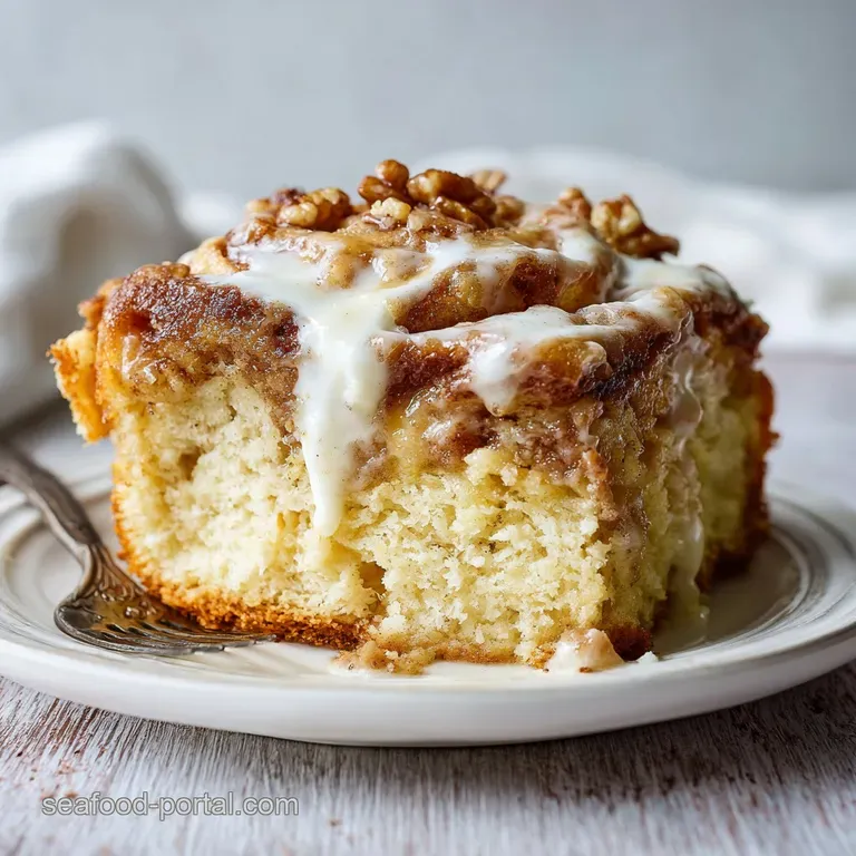 Cinnamon Roll Poke Cake: Moist and Caramelized