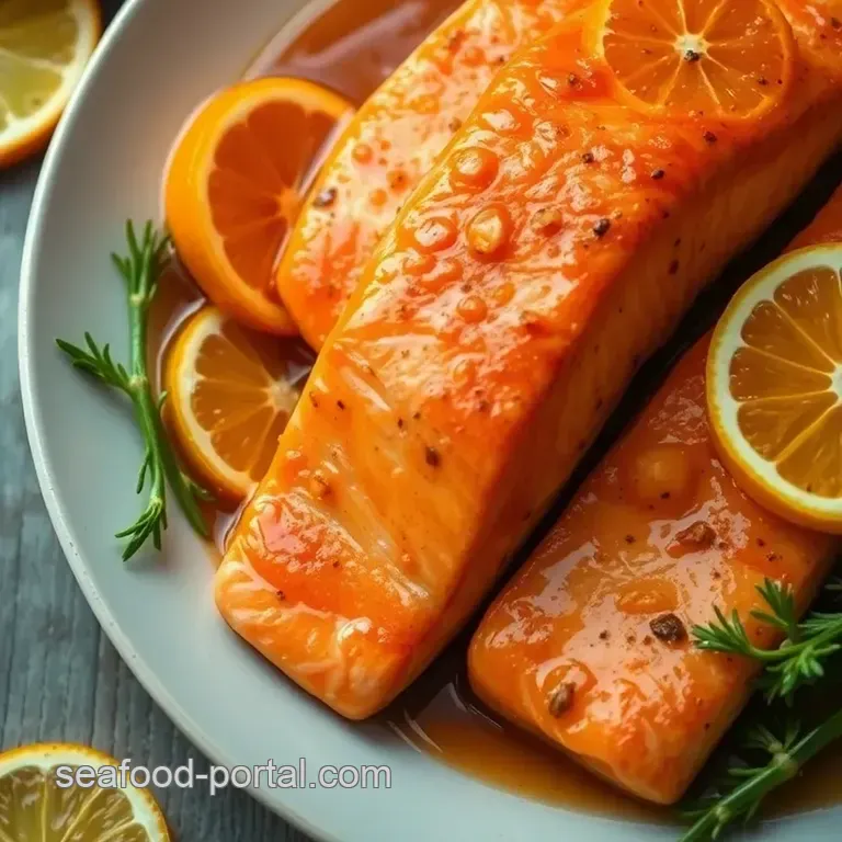 Citrus-Glazed Salmon with Herbed Quinoa presentation