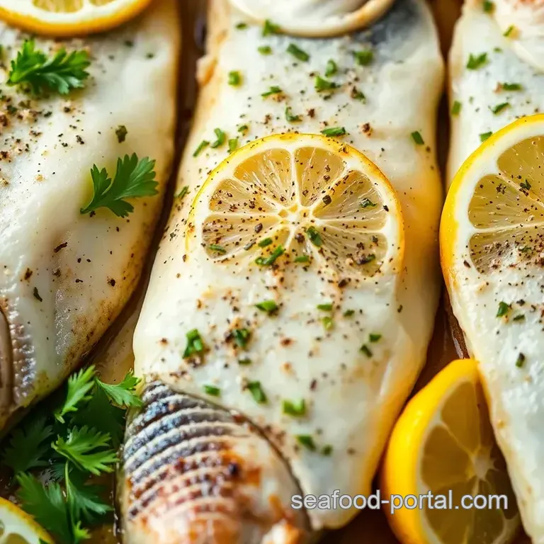 Grilled Sea Bass with Lemon Herb Marinade presentation