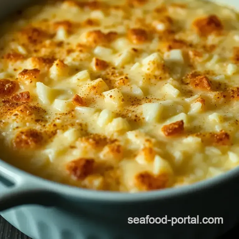 Classic Baked Rice Pudding with Cooked Rice presentation