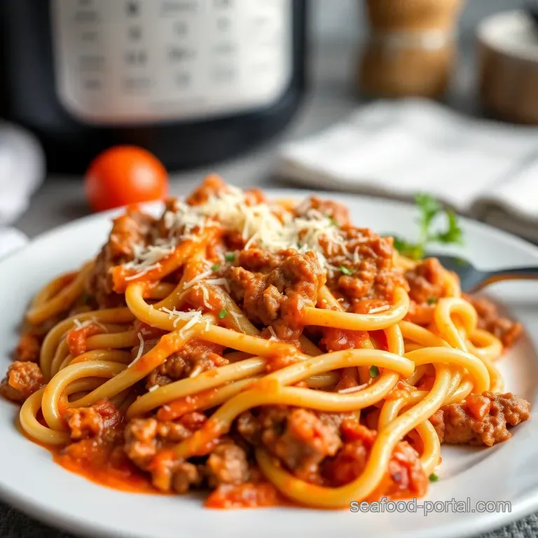 Classic Baked Ziti with Beef presentation