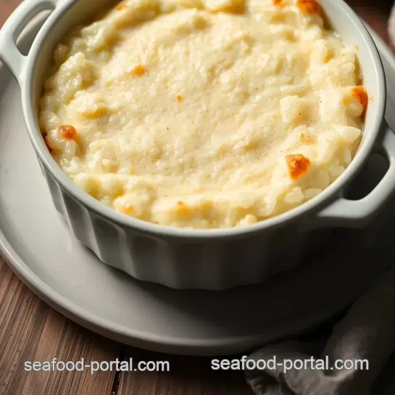 Classic British-Style Baked Rice Pudding presentation