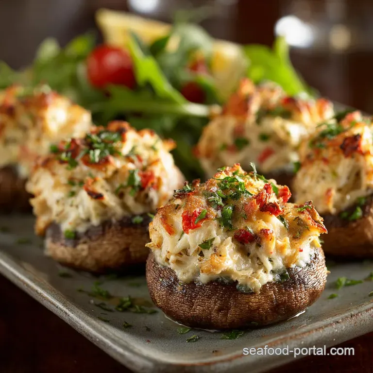 CrabStuffed Mushrooms: The Posh Nosh Recipe with Cream Cheese and Lemon-Herb Crumb