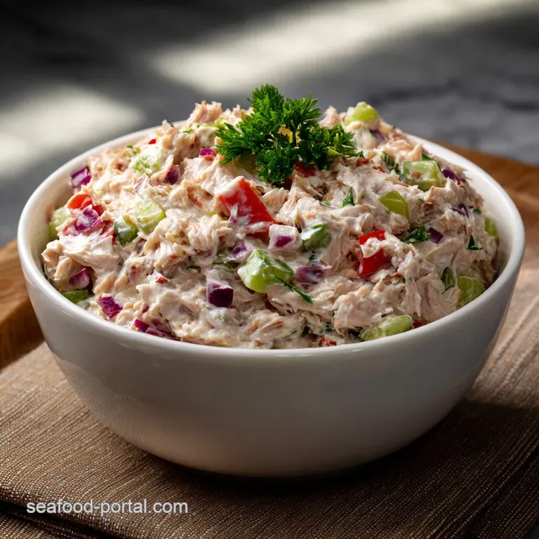 Tuna Salad: the Perfectly Balanced Creamy Deli Style presentation