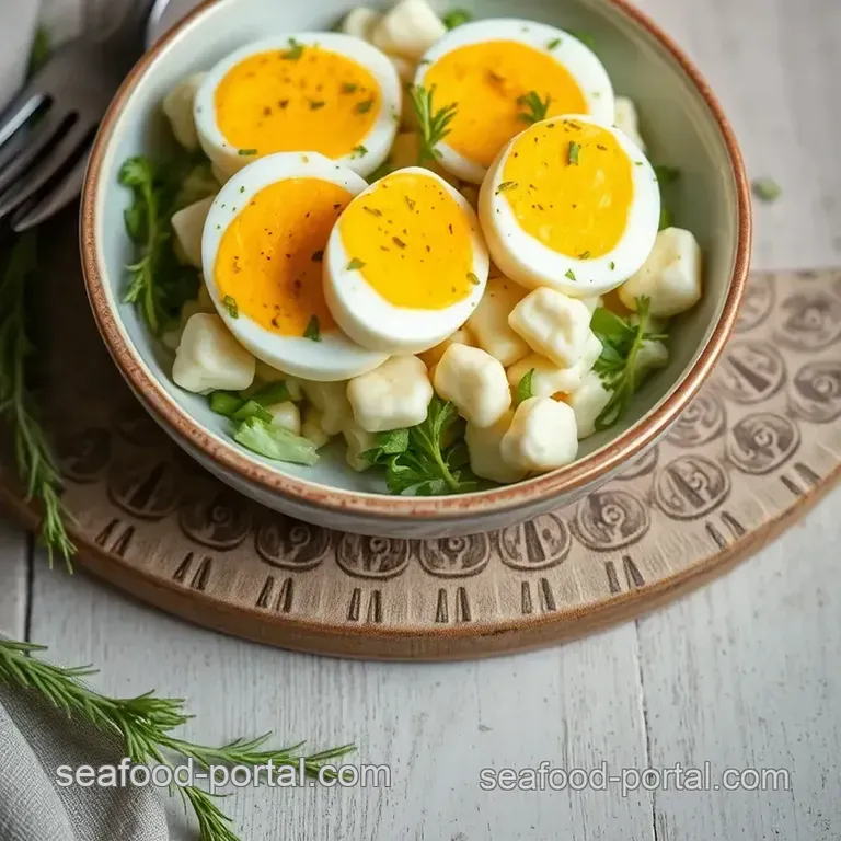 Boiled Eggs Creamy Delightful Salad presentation