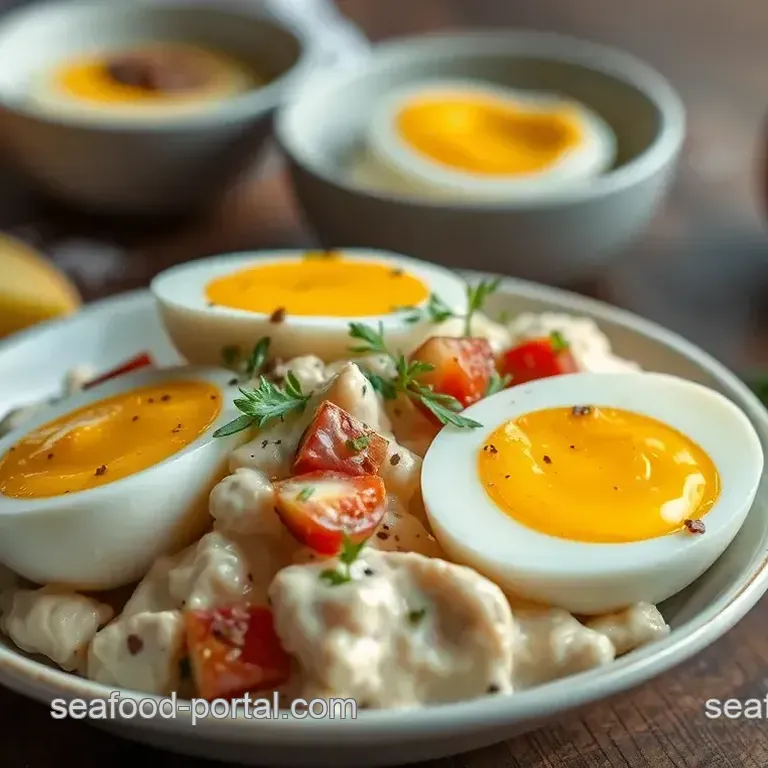 Boiled Eggs Creamy Delightful Salad