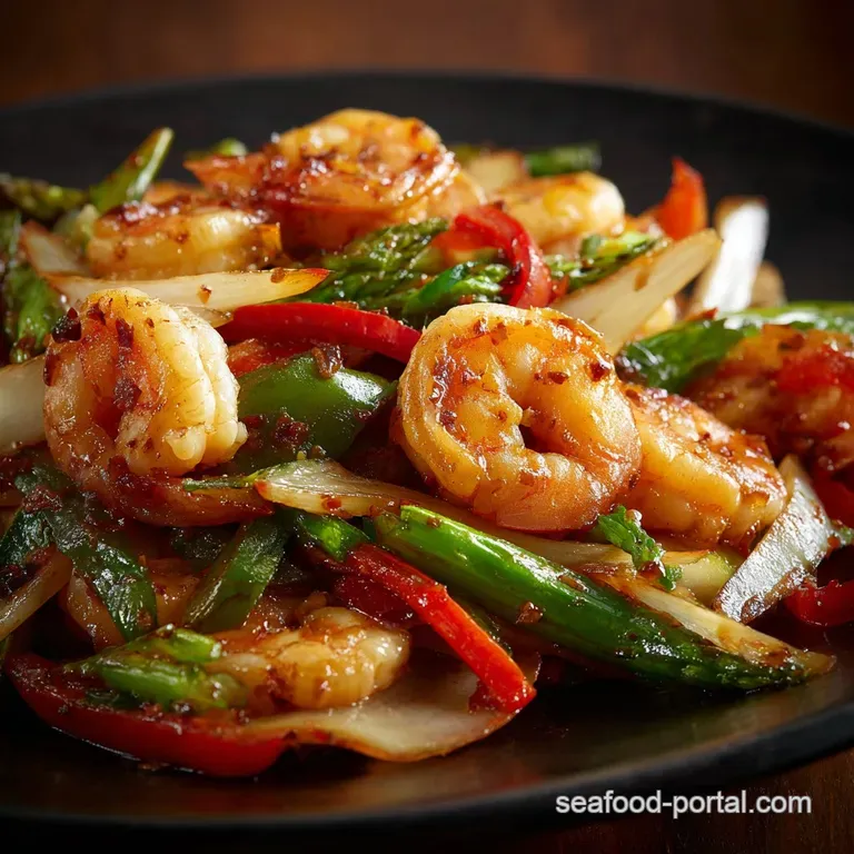 Shrimp Stir Fry: the Speedy Prawn Powerhouse with Ginger and Garlic presentation