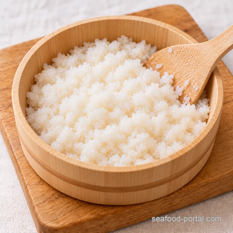 Perfecting the Rice: short-grain sushi rice, water, rice vinegar, granulated sugar