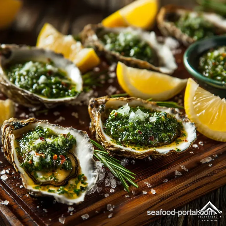 The Perfect Oyster Pairing Classic Shallot and Peppercorn Mignonette presentation