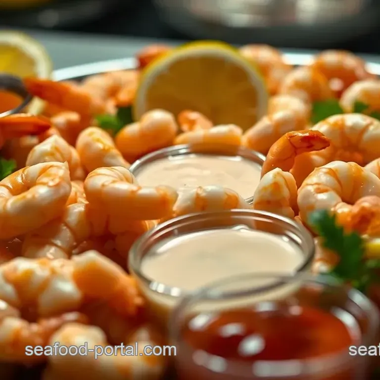 Classic Shrimp Cocktail Platter with Zesty Dipping Sauces