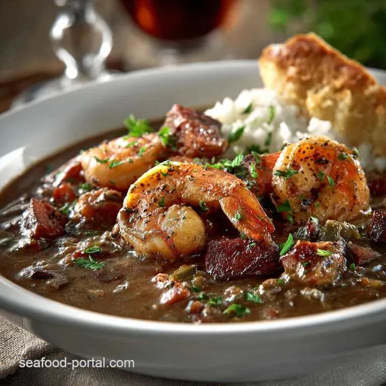 Soul Food Gumbo: the Chefs Classic Chicken Smoked Sausage Recipe presentation