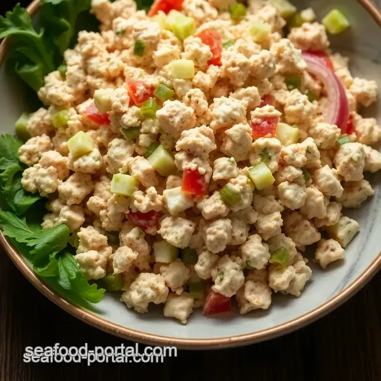 Classic Tuna Salad Delight: A British Summer Staple presentation