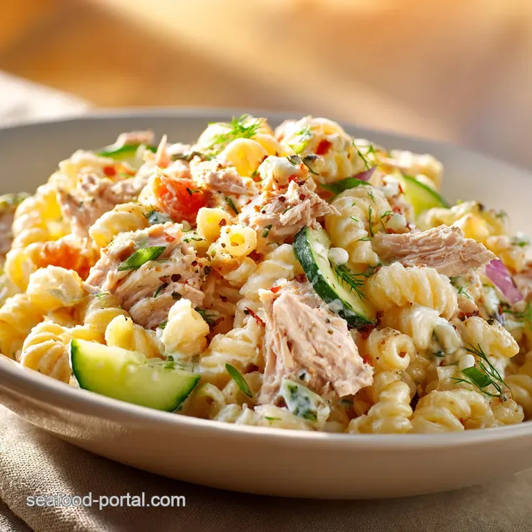 The Village F&ecirc;te Star Chefs Zesty Tuna Macaroni Salad presentation