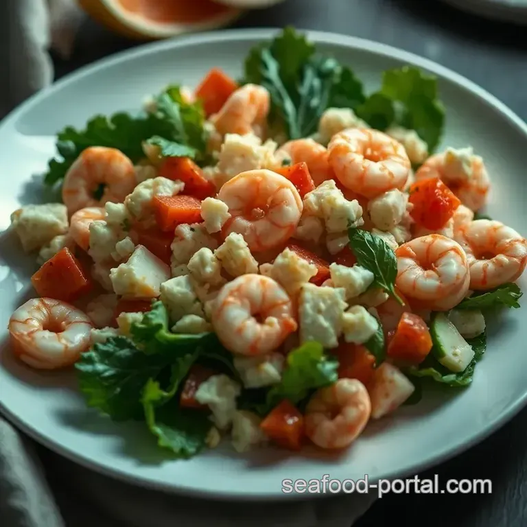 Coastal Catch Seafood Salad presentation