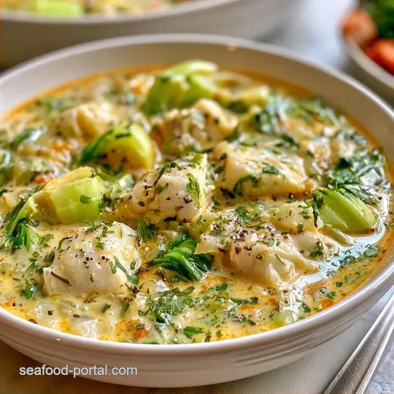 Thai Coconut Poached Fish with Ginger and Bok Choy