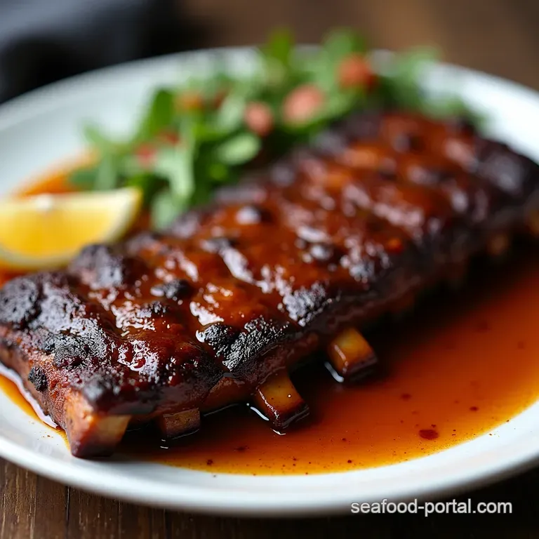 FallOffTheBone Oven Ribs with Cola Barbecue Sauce