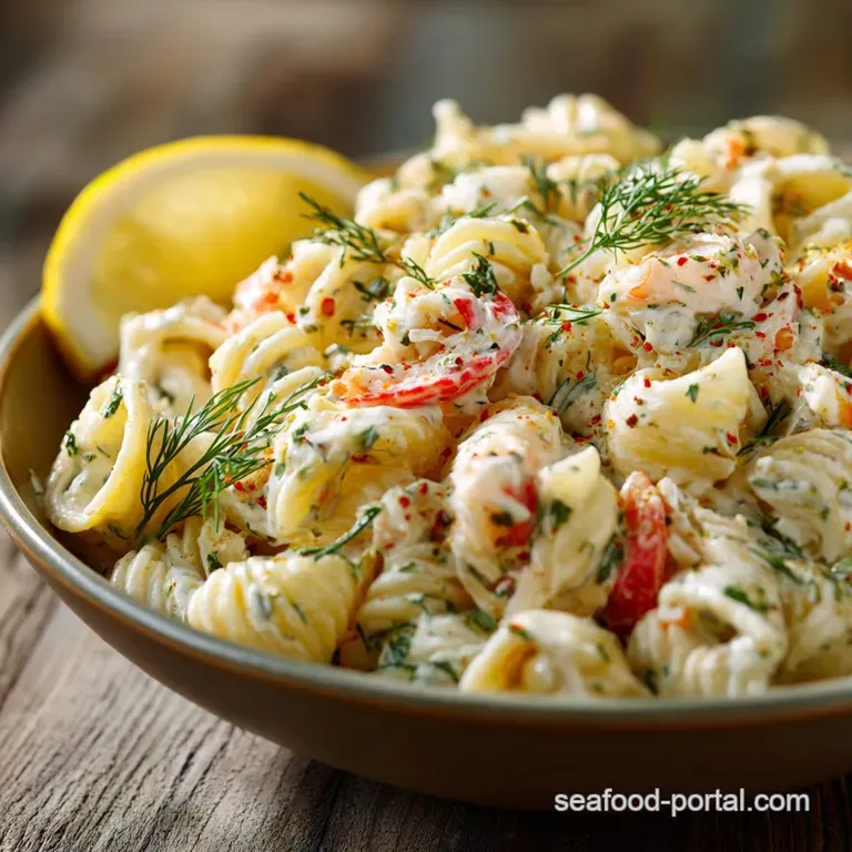 Seafood Pasta Salad: the Zesty Creamy Cold Classic for Summer Bbqs presentation