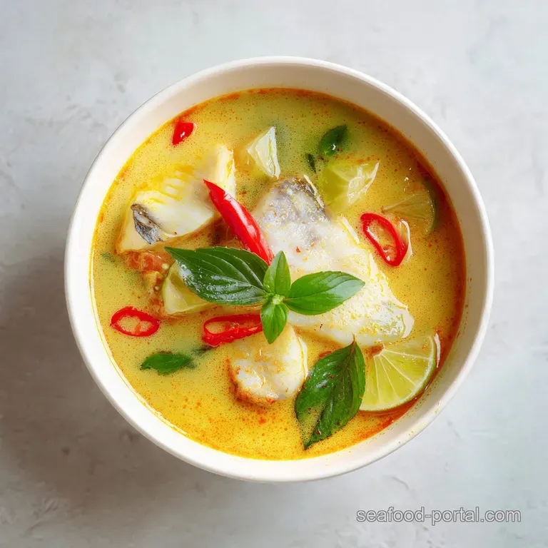 Comforting Thai Fish Soup: Velvety Coconut Lime Broth