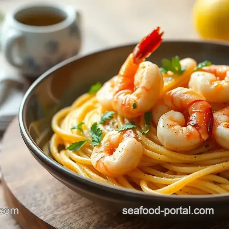 Citrusy Garlic Shrimp Pasta Delight