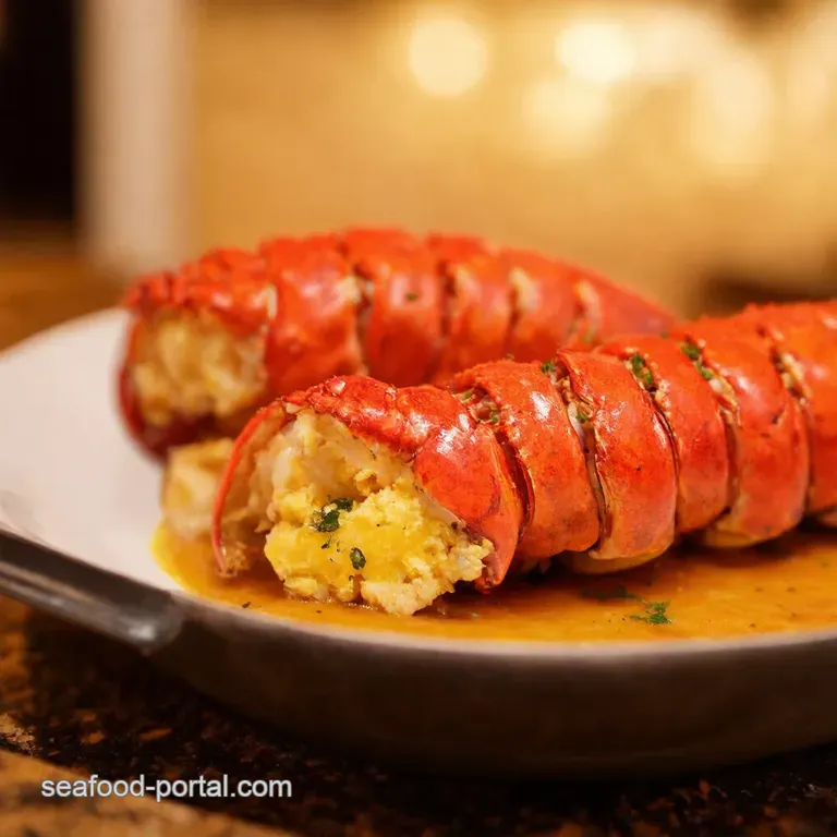 Cowboy Butter Lobster Tails presentation