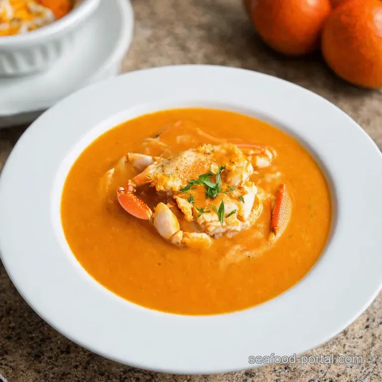 Crab Bisque presentation