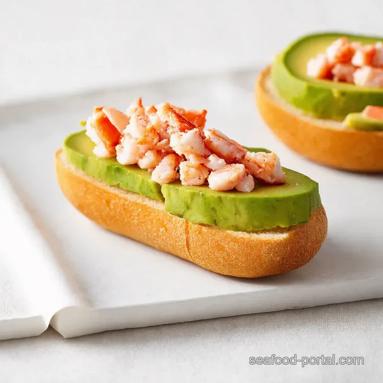 Crabstick Avocado Baguette A Seaside Snack