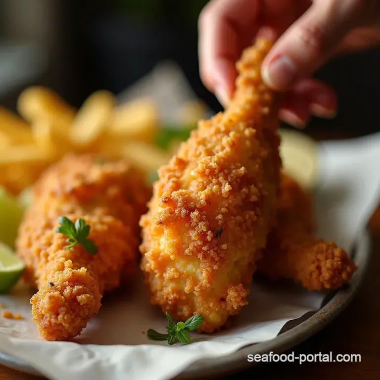 The Ultimate Craggy Crunch Extra Crispy Buttermilk Fried Chicken Tenders presentation