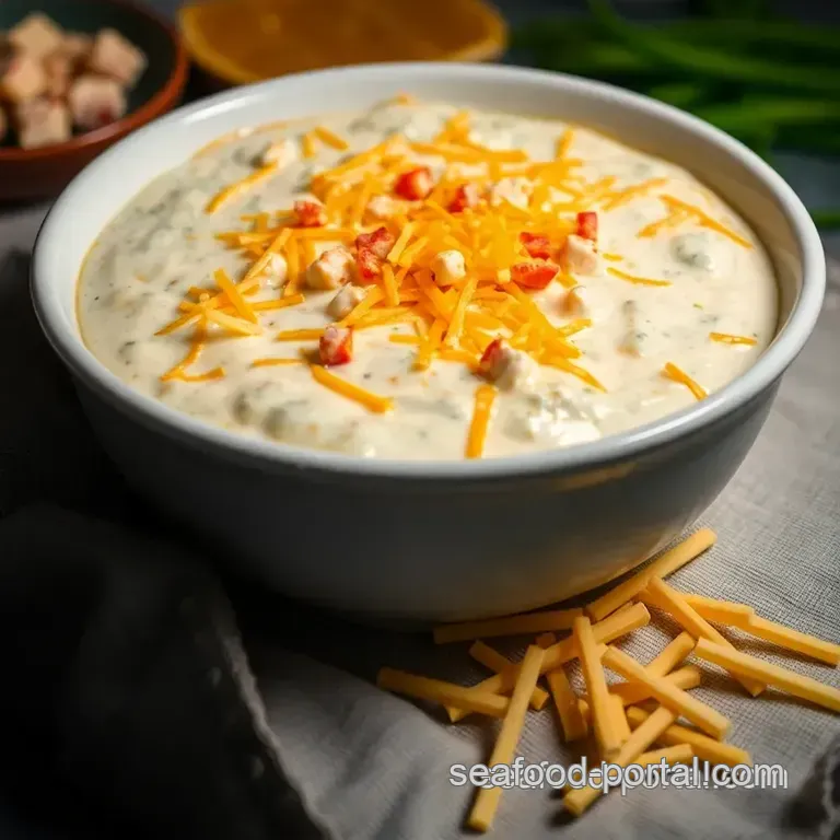 Creamy & Cheesy Hot Crab Dip presentation
