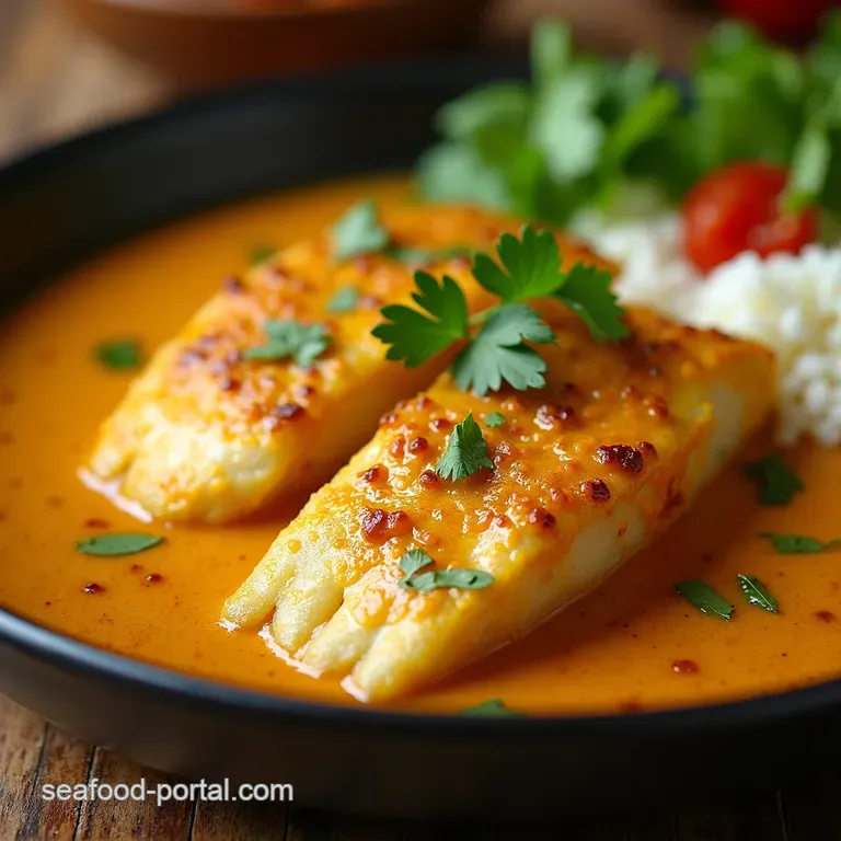 Creamy Coconut Basa Fish Curry a Weeknight Winner presentation
