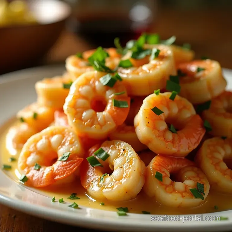 Creamy Coconut Garlic Shrimp a Taste of Paradise presentation