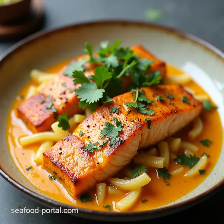 Creamy Coconut Salmon Curry A Taste of Thailand